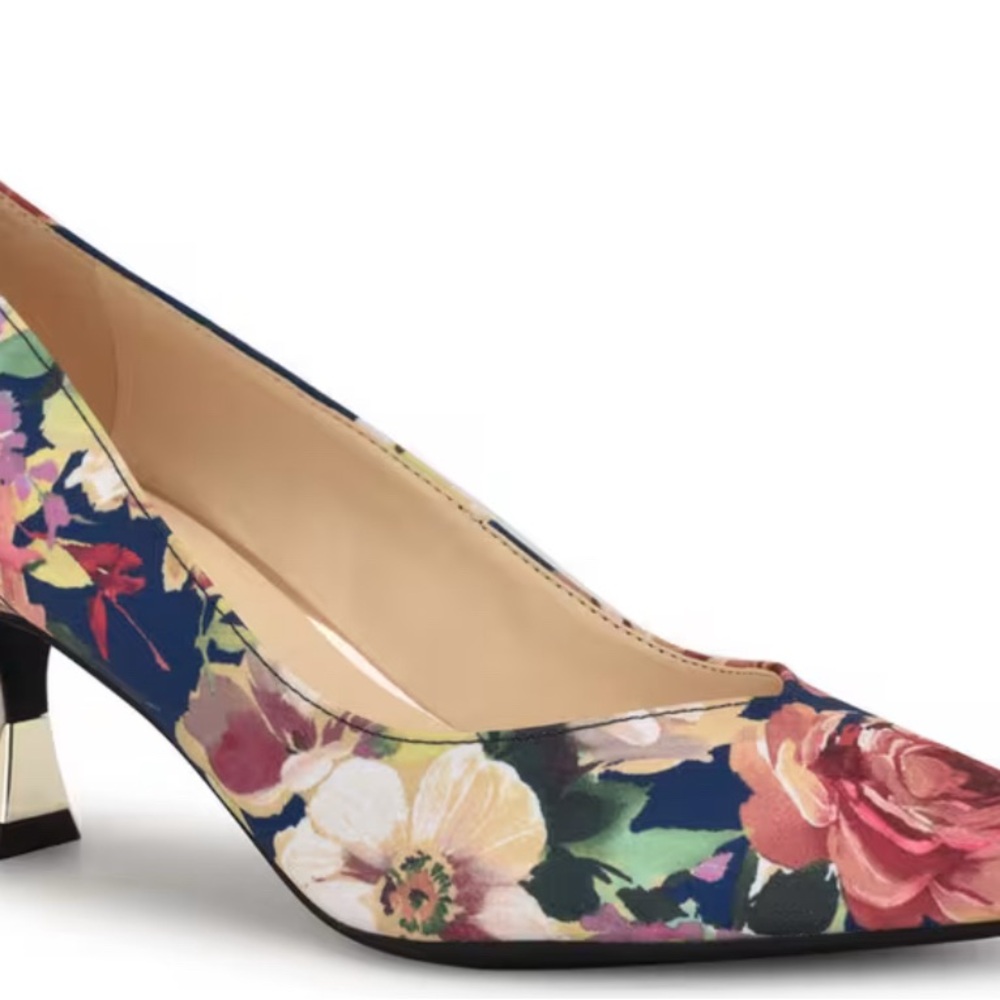 BRAND NEW NEVER WORN Floral Women's Pumps-black floral WOMEN'S NINE WEST ANDES